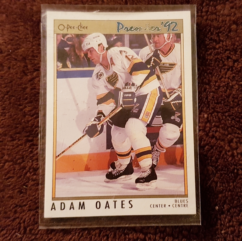1992 St. Louis Blues Adam Oates Hockey Card #7 Premier NHL Center OPC Vintage